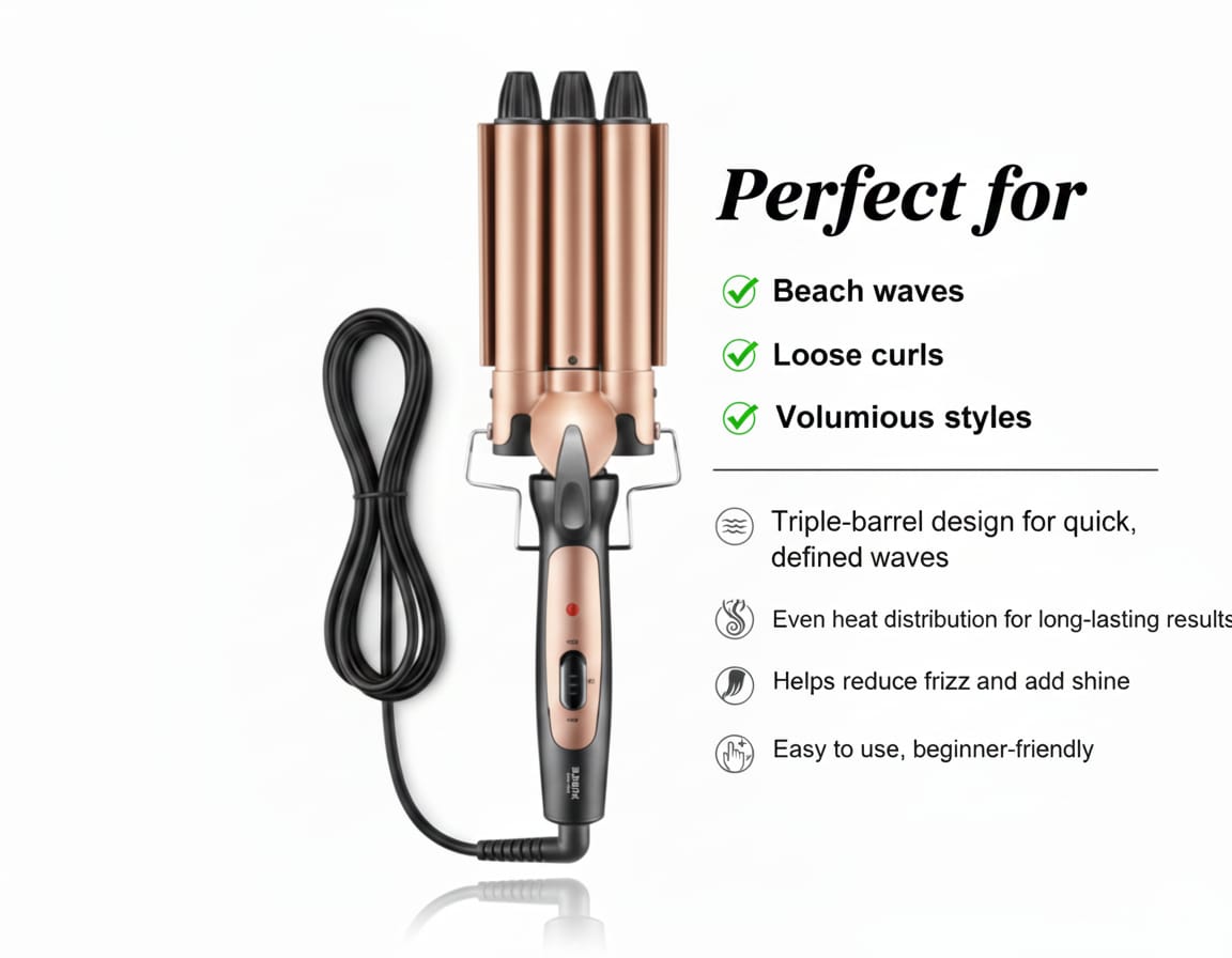 Triple Barrel Hair Curler